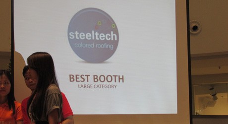 Steeltech Booth wins Best Booth at CONBEX Davao 2014